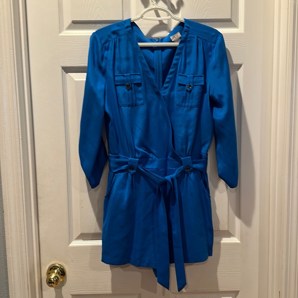 Blue silk short jumper size small